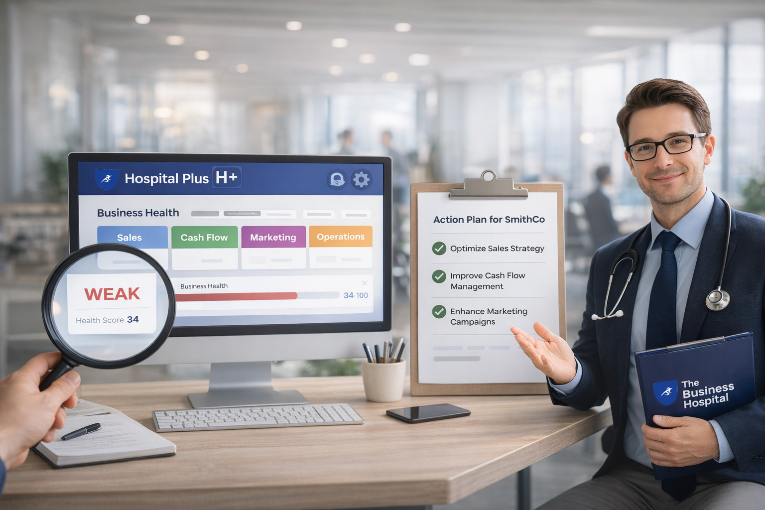 Hospital + client portal